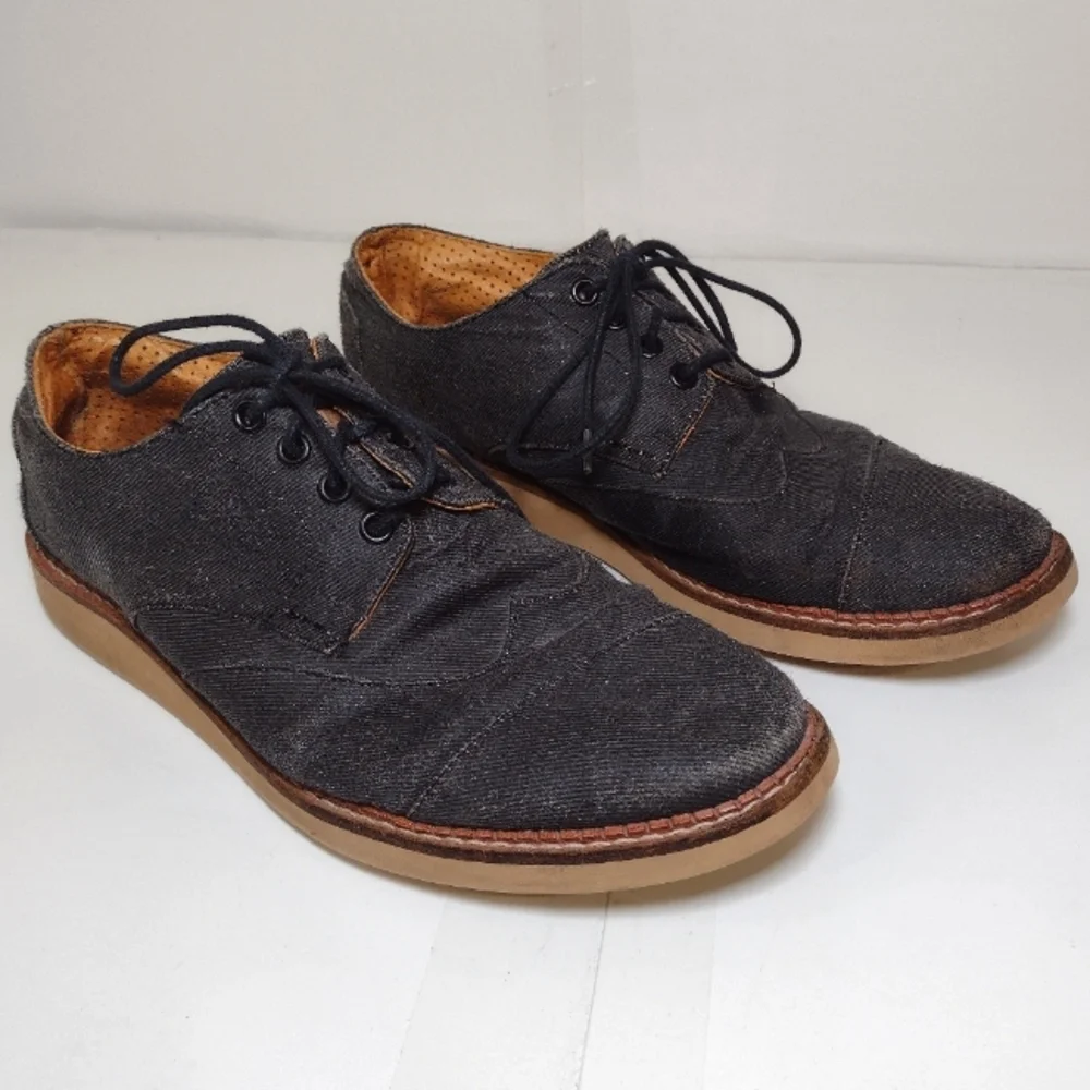 Toms Men's Sharcoal Canvas Shoes Size (9.5)